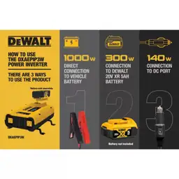 DEWALT 3-Way 1000-Watt Power Inverter… — Photo 2