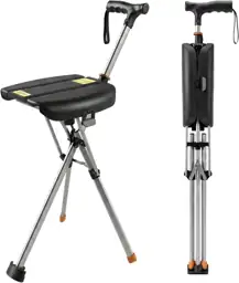 Folding Walking Cane with Seat,… — Photo 1