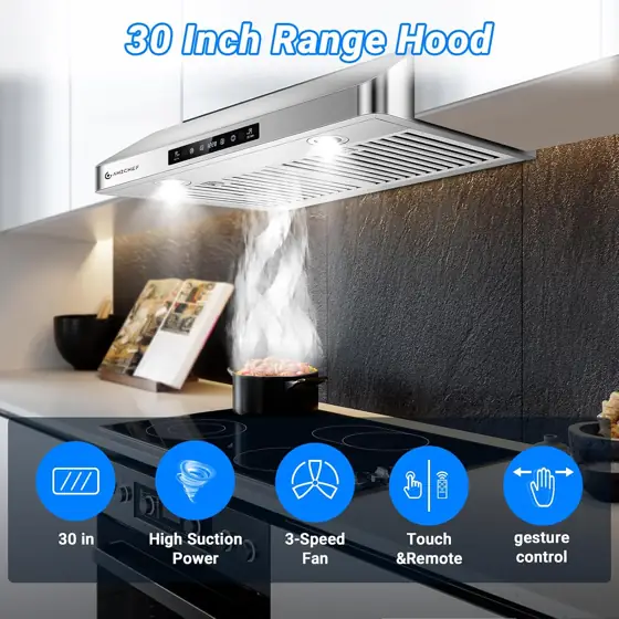 AMZCHEF 30" Under Cabinet Range… — Photo 2