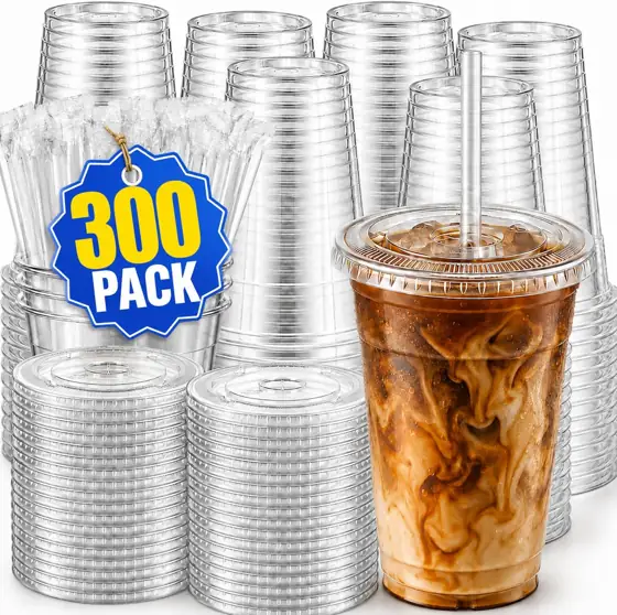 Plastic Cups with Lids, Plastic… — Photo 1
