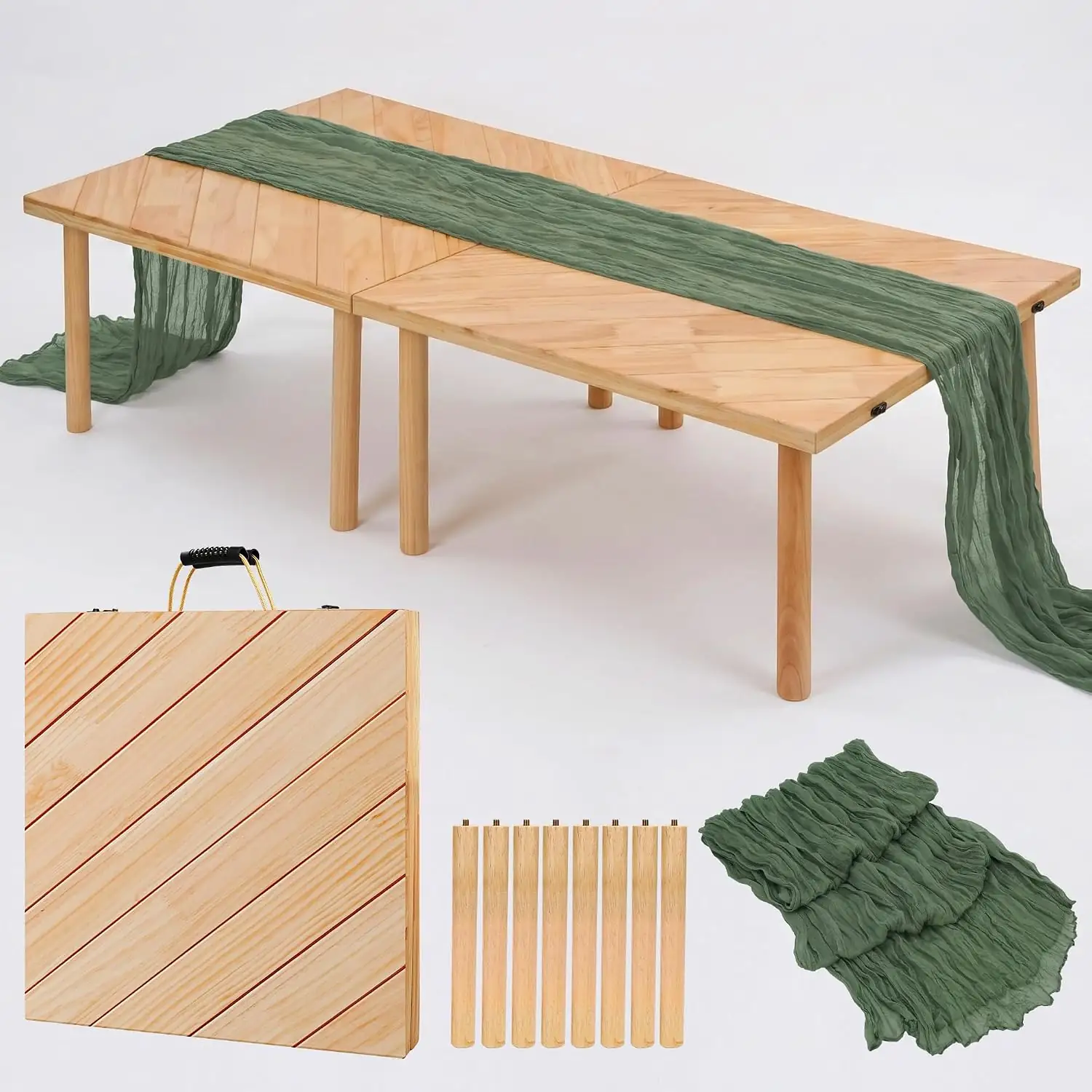 Wooden Folding Picnic Table -… — Photo 1