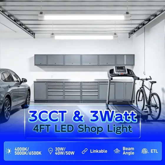 hykolity 5000LM 4FT LED Shop… — Photo 2