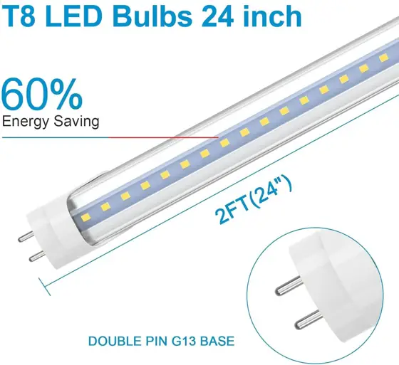 Romwish 2FT LED Tube Light,… — Photo 2