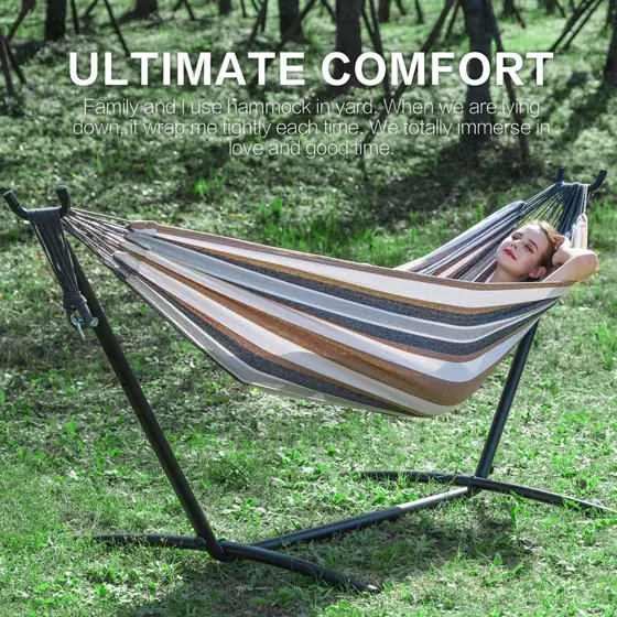 PNAEUT Double Hammock with Stand… — Photo 2