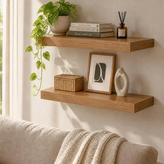 16in Oak Floating Shelves for… — Photo 2
