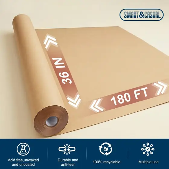 SMART&CASUAL Brown Kraft Paper Roll… — Photo 2