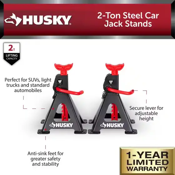 Husky 2 Ton Jack Stands — Photo 2