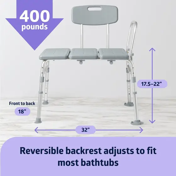 Medline Transfer Bench, Bathtub/Showers, 400… — Photo 2