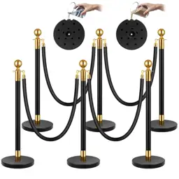 VIVOHOME Black Stanchions and Velvet… — Photo 1