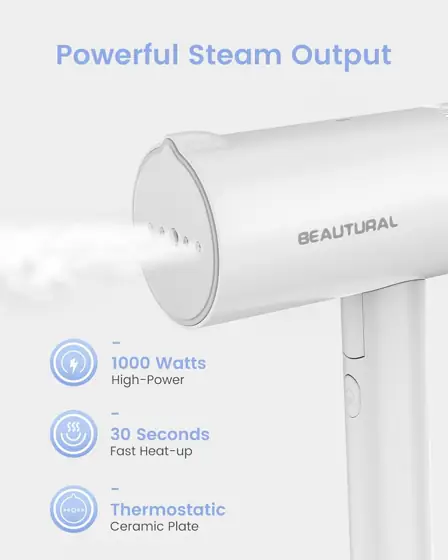 BEAUTURAL Travel Steamer for Clothes,… — Photo 2
