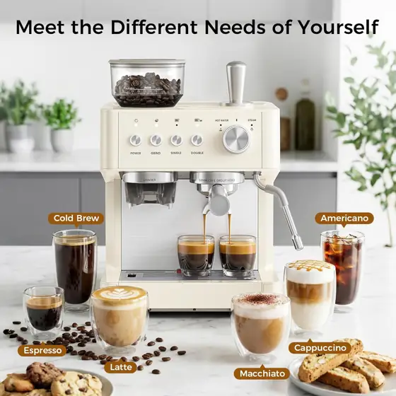 Kndko Espresso Machine with Grinder,… — Photo 2