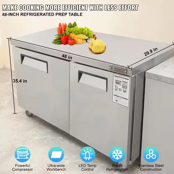 Refrigerator, 48 in. Worktop Undercounter,… — Photo 2