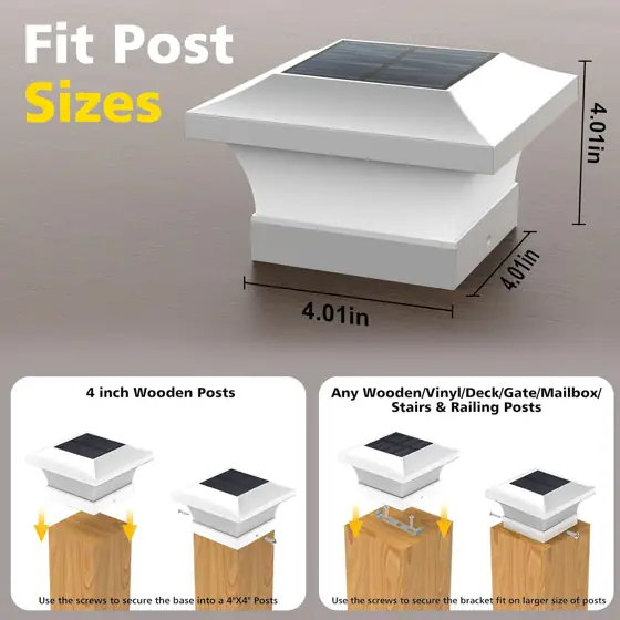 T-SUN 4X4 Solar Post Cap… — Photo 2