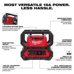 M18 18V Lithium-Ion Cordless 3600-Watt/1800-Watt… — Photo 2