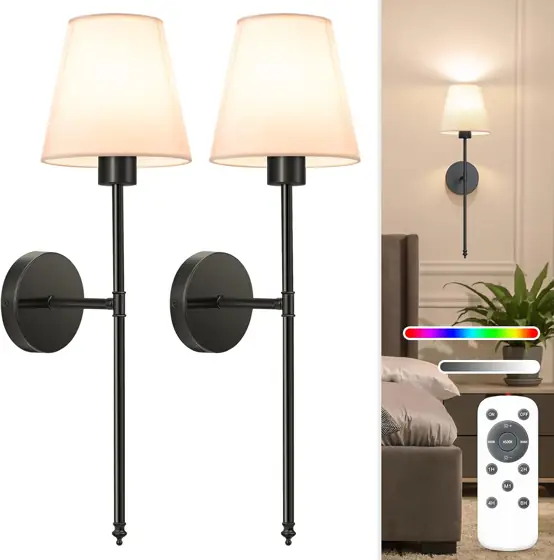 NIORSUN Battery Operated Wall Sconce… — Photo 1