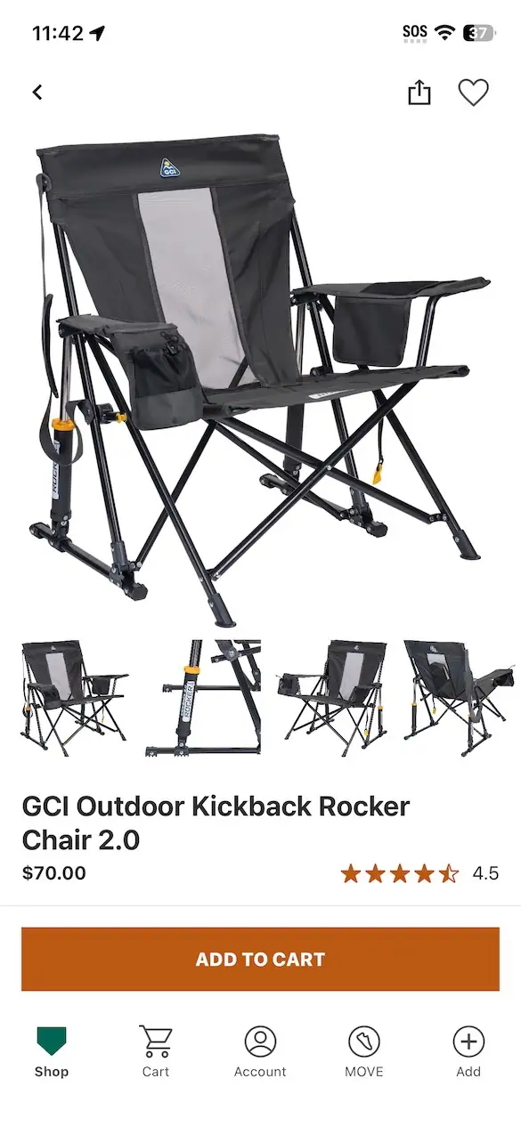 GCI Outdoor Kickback Rocker Chair… — Photo 1