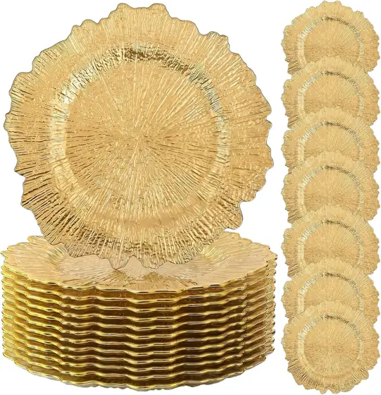 50 Pack Gold Charger Plates,… — Photo 1