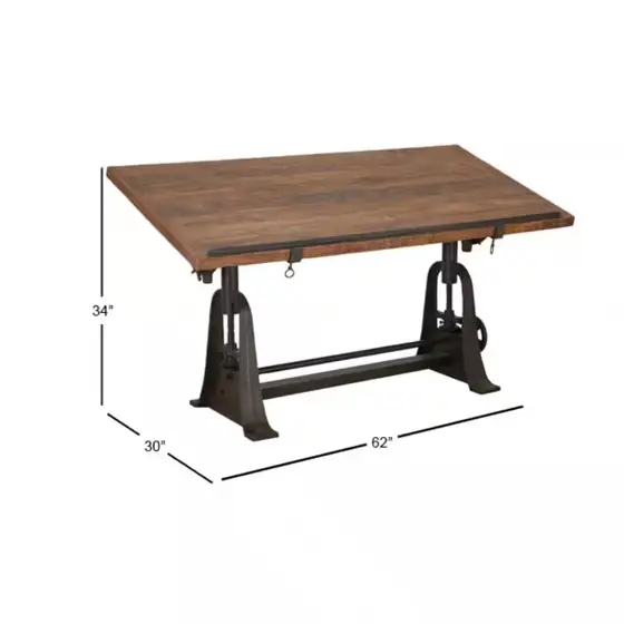 30 in. Teak Wood Drafting-Style… — Photo 2