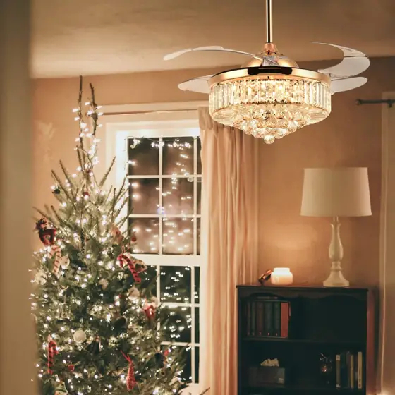 Siljoy 42-Inch Gold Fandelier Ceiling… — Photo 2