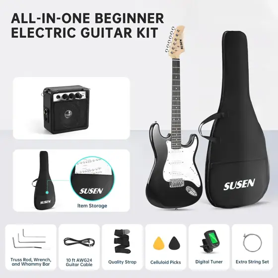 39-Inch Full-Size Solid Electric Guitar… — Photo 2