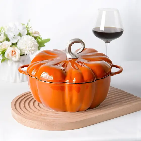 Pumpkin Cast Iron Dutch Oven,… — Photo 1