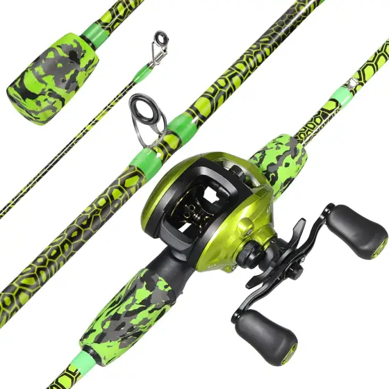 Sougayilang Fiberglass Baitcasting Rod Combo… — Photo 2