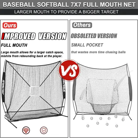 7x7 Softball Practice Net Pitching… — Photo 2