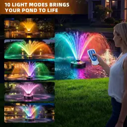Pond Fountain Aerator with Lights,… — Photo 2