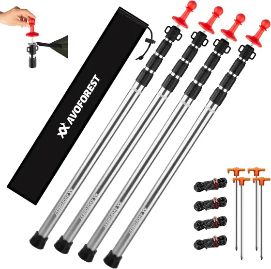AVOFOREST Aluminum 8.7ft Telescoping Tarp… — Photo 1