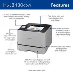 Brother HL-L8430CDW Business Color Laser… — Photo 2