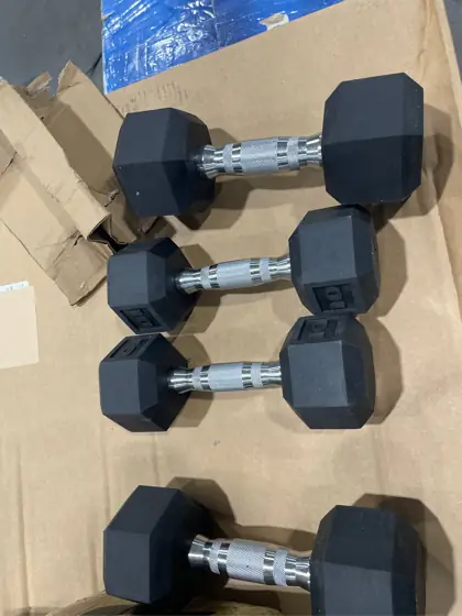 CAP Rubber Coated Dumbbells, Anti-Roll… — Photo 3