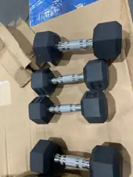 CAP Rubber Coated Dumbbells, Anti-Roll… — Photo 3