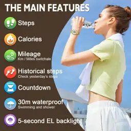 TIMEURE Pedometer Watch for Women,… — Photo 2