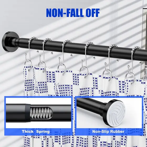 Ausemku Adjustable Shower Curtain Rod,… — Photo 2