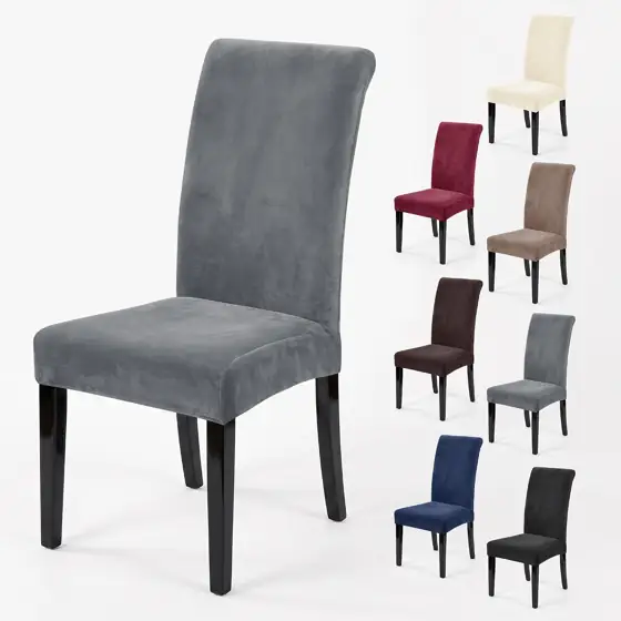 JIUZHEN Dining Chair Covers Velvet… — Photo 1