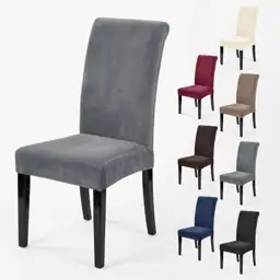 JIUZHEN Dining Chair Covers Velvet… — Photo 1