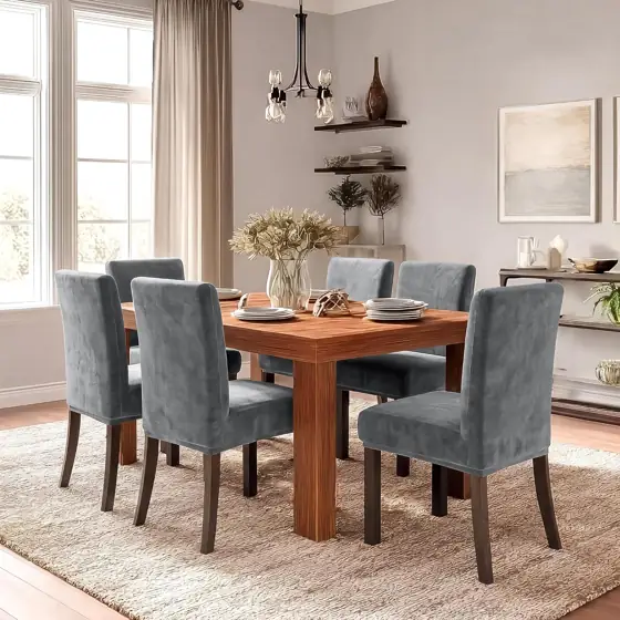 JIUZHEN Dining Chair Covers Velvet… — Photo 2