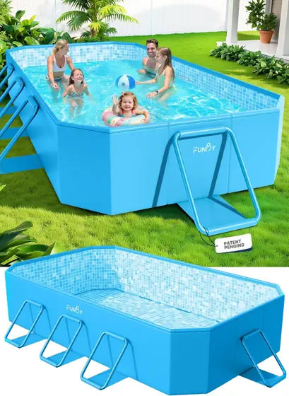 FunBy Large Foldable Pool 108x68x20… — Photo 1