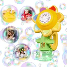 Sunflower Bubble Machine, Automatic, Built-in… — Photo 1