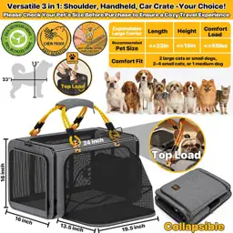 PAWZIDEA Expandable Large Pet Carrier,… — Photo 2