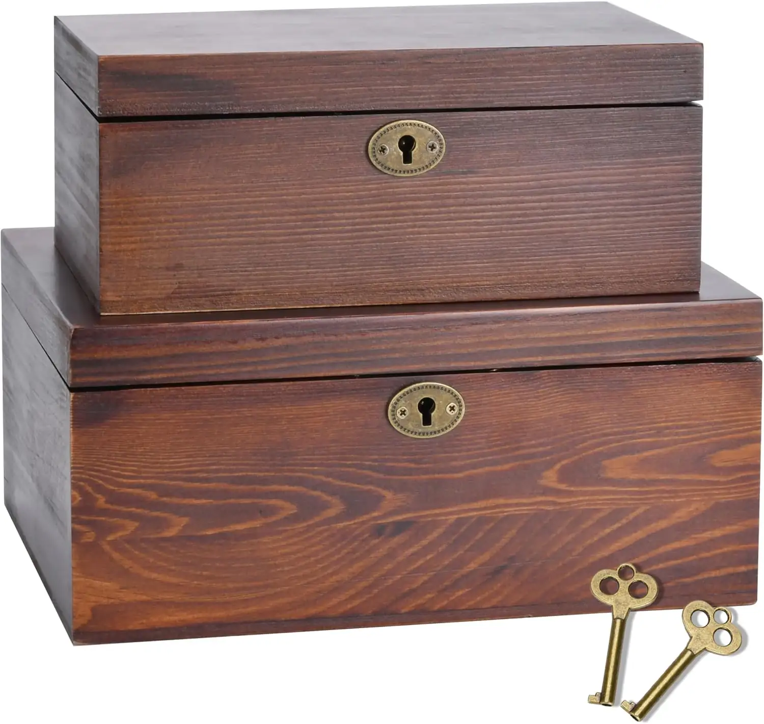 Wooden Box with Hinged Lid… — Photo 1