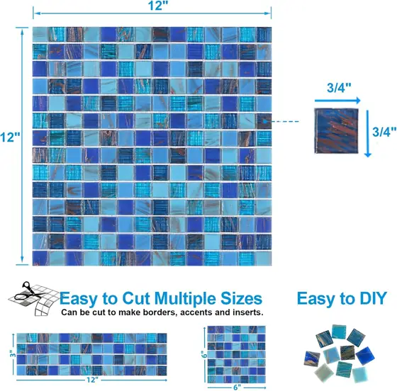 LSDECO 20 Sheets Mosaic Tiles,… — Photo 2