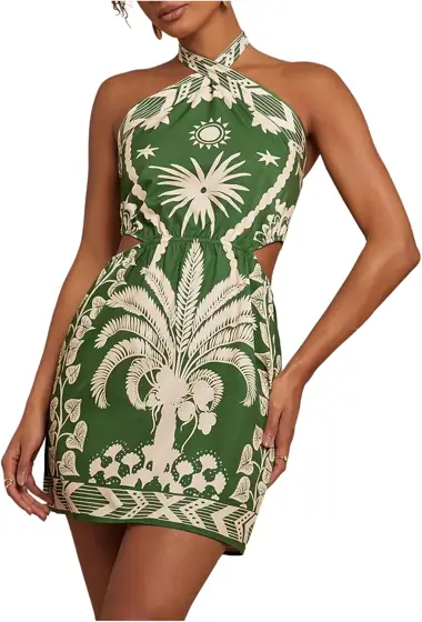 MakeMeChic Women's Boho Mini Dress… — Photo 1