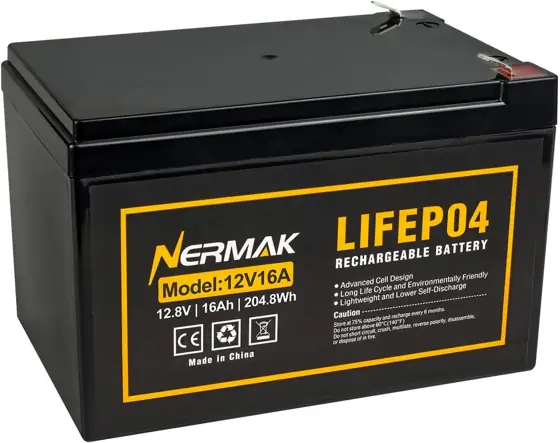 NERMAK 12V 16Ah LiFePO4 Deep… — Photo 1
