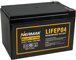 NERMAK 12V 16Ah LiFePO4 Deep… — Photo 1