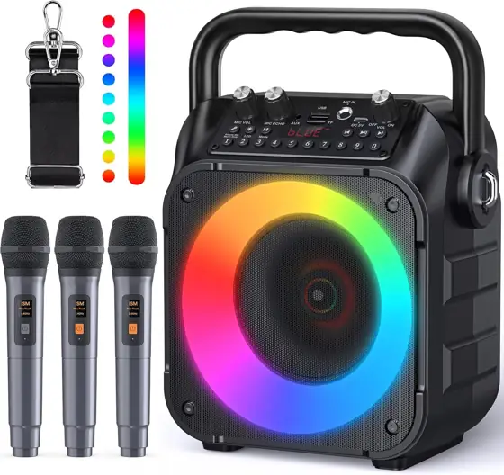 CYY Karaoke Machine, 3 Wireless… — Photo 1