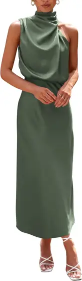 PRETTYGARDEN Women's Summer Satin Maxi… — Photo 1