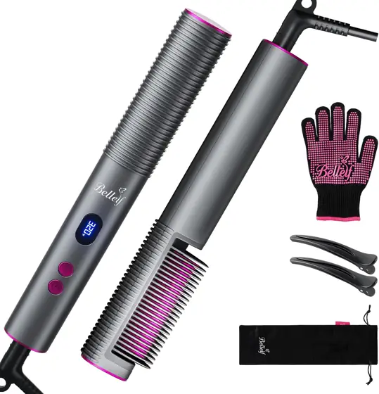 Hair Straightener Brush, Dual Voltage… — Photo 1