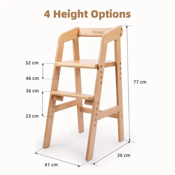 Wooden High Chair for Toddlers,… — Photo 2