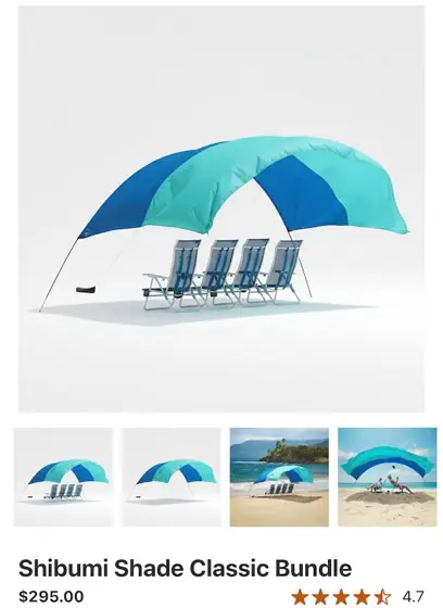Shibumi beach shade — Photo 1
